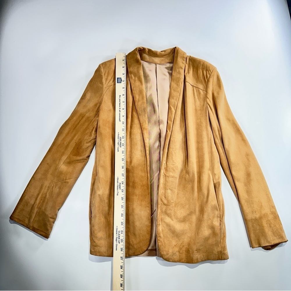 Lady Scully vintage boho suede open front jacket tan size 10 - Picture 11 of 15